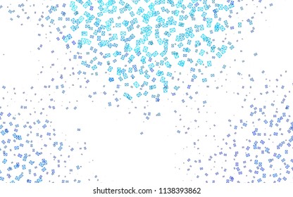 Light BLUE vector abstract colorful background, which consist of triangles. Pattern with colored triangles on white background.