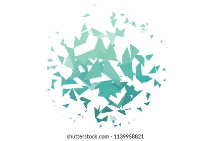 Light BLUE vector abstract colorful background, which consist of triangles. Pattern with colored triangles on white background.
