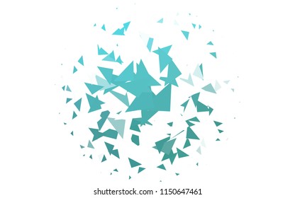 Light BLUE vector abstract colorful background, which consist of triangles. Pattern with colored triangles on white background.