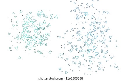Light BLUE vector abstract colorful background, which consist of triangles. Pattern with colored triangles on white background.