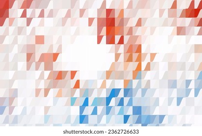 El fondo colorido abstracto del vector BLUE claro, que consiste en triángulos. Patrón con triángulos de color sobre fondo blanco.