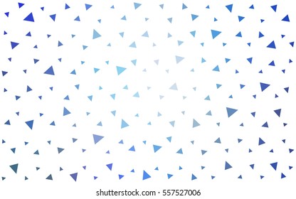 Light BLUE vector abstract colorful background, which consist of triangles. Pattern with colored triangles on white background.