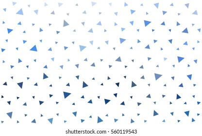 Light BLUE vector abstract colorful background, which consist of triangles. Pattern with colored triangles on white background.