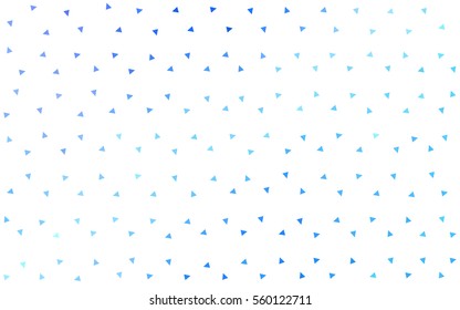 Light BLUE vector abstract colorful background, which consist of triangles. Pattern with colored triangles on white background.