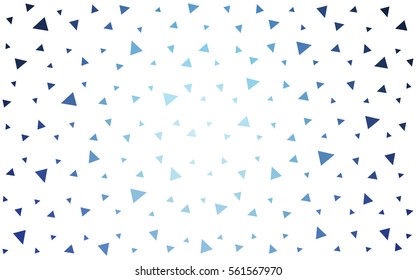 Light BLUE vector abstract colorful background, which consist of triangles. Pattern with colored triangles on white background.