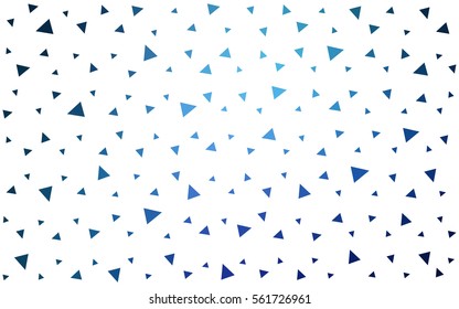 Light BLUE vector abstract colorful background, which consist of triangles. Pattern with colored triangles on white background.