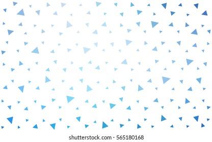Light Blue vector abstract colorful background, which consist of triangles. Pattern with colored triangles on white background.