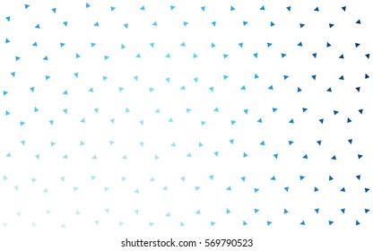 Light BLUE vector abstract colorful background, which consist of triangles. Pattern with colored triangles on white background.
