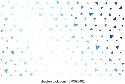 Light BLUE vector abstract colorful background, which consist of triangles. Pattern with colored triangles on white background.