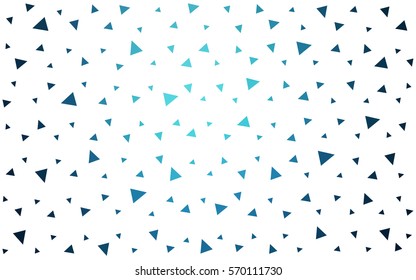 Light BLUE vector abstract colorful background, which consist of triangles. Pattern with colored triangles on white background.