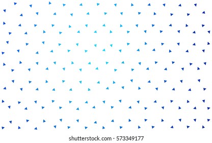 Light BLUE vector abstract colorful background, which consist of triangles. Pattern with colored triangles on white background.