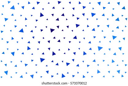 Light BLUE vector abstract colorful background, which consist of triangles. Pattern with colored triangles on white background.