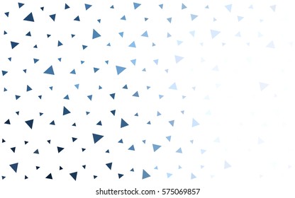 Light BLUE vector abstract colorful background, which consist of triangles. Pattern with colored triangles on white background.