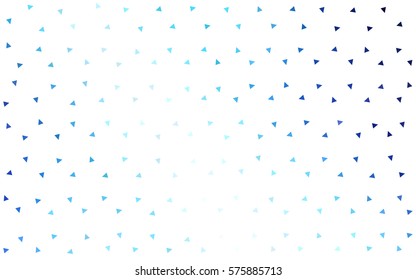 Light BLUE vector abstract colorful background, which consist of triangles. Pattern with colored triangles on white background.