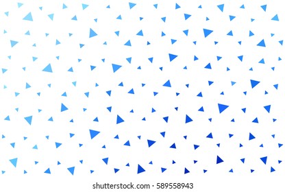 Light BLUE vector abstract colorful background, which consist of triangles. Pattern with colored triangles on white background.