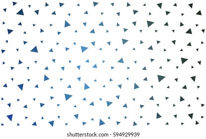 Light BLUE vector abstract colorful background, which consist of triangles. Pattern with colored triangles on white background.