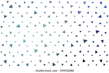 Light BLUE vector abstract colorful background, which consist of triangles. Pattern with colored triangles on white background.