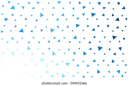 Light BLUE vector abstract colorful background, which consist of triangles. Pattern with colored triangles on white background.