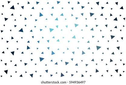 Light BLUE vector abstract colorful background, which consist of triangles. Pattern with colored triangles on white background.