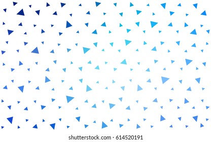 Light BLUE vector abstract colorful background, which consist of triangles. Pattern with colored triangles on white background.