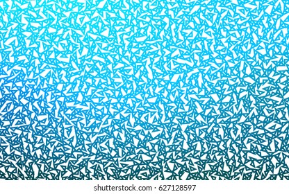 Light BLUE vector abstract colorful background, which consist of triangles. Pattern with colored triangles on white background.