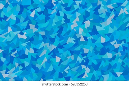 Light BLUE vector abstract colorful background, which consist of triangles. Pattern with colored triangles on white background.