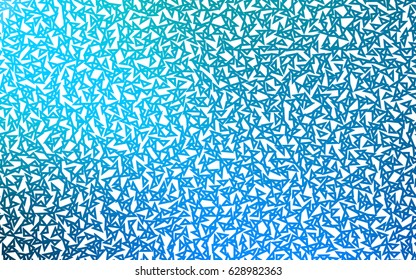 Light BLUE vector abstract colorful background, which consist of triangles. Pattern with colored triangles on white background.