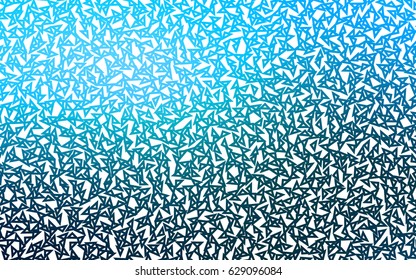 Light BLUE vector abstract colorful background, which consist of triangles. Pattern with colored triangles on white background.
