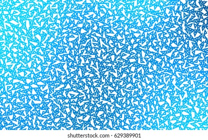 Light BLUE vector abstract colorful background, which consist of triangles. Pattern with colored triangles on white background.