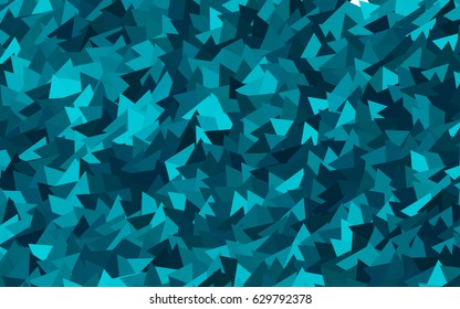 Light BLUE vector abstract colorful background, which consist of triangles. Pattern with colored triangles on white background.