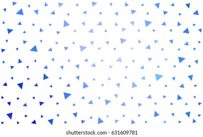Light BLUE vector abstract colorful background, which consist of triangles. Pattern with colored triangles on white background.