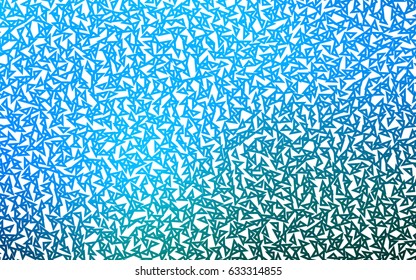 Light BLUE vector abstract colorful background, which consist of triangles. Pattern with colored triangles on white background.