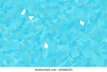 Light BLUE vector abstract colorful background, which consist of triangles. Pattern with colored triangles on white background.