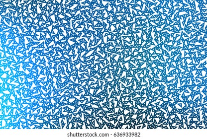 Light BLUE vector abstract colorful background, which consist of triangles. Pattern with colored triangles on white background.