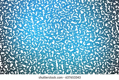 Light BLUE vector abstract colorful background, which consist of triangles. Pattern with colored triangles on white background.