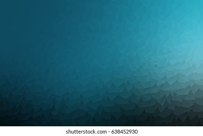 Light BLUE vector abstract colorful background, which consist of triangles. Pattern with colored triangles on white background.