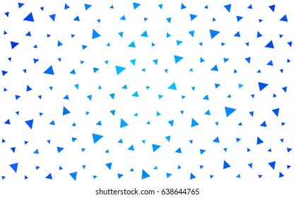 Light BLUE vector abstract colorful background, which consist of triangles. Pattern with colored triangles on white background.