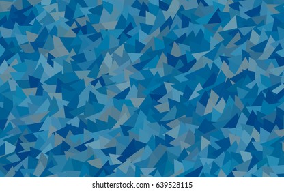 Light BLUE vector abstract colorful background, which consist of triangles. Pattern with colored triangles on white background.