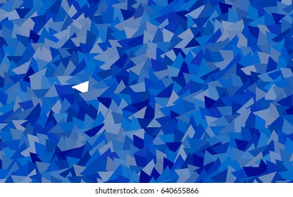 Light BLUE vector abstract colorful background, which consist of triangles. Pattern with colored triangles on white background.