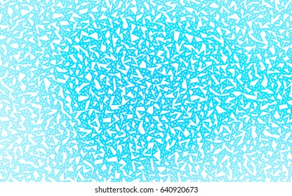 Light BLUE vector abstract colorful background, which consist of triangles. Pattern with colored triangles on white background.