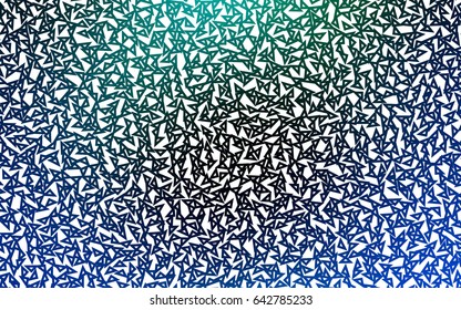 Light BLUE vector abstract colorful background, which consist of triangles. Pattern with colored triangles on white background.