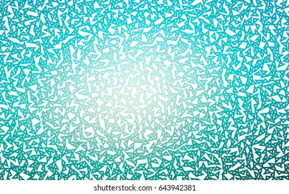 Light BLUE vector abstract colorful background, which consist of triangles. Pattern with colored triangles on white background.