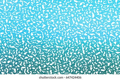 Light BLUE vector abstract colorful background, which consist of triangles. Pattern with colored triangles on white background.