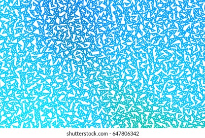 Light BLUE vector abstract colorful background, which consist of triangles. Pattern with colored triangles on white background.
