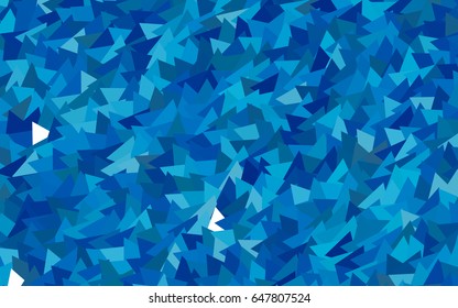 Light BLUE vector abstract colorful background, which consist of triangles. Pattern with colored triangles on white background.