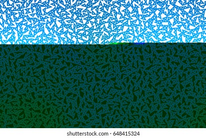 Light BLUE vector abstract colorful background, which consist of triangles. Pattern with colored triangles on white background.
