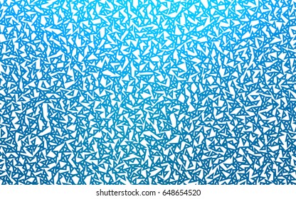 Light BLUE vector abstract colorful background, which consist of triangles. Pattern with colored triangles on white background.
