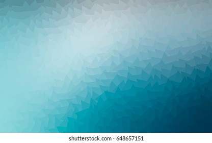 Light BLUE vector abstract colorful background, which consist of triangles. Pattern with colored triangles on white background.