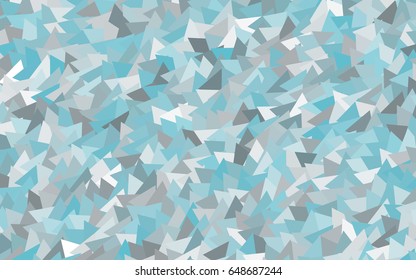 Light BLUE vector abstract colorful background, which consist of triangles. Pattern with colored triangles on white background.