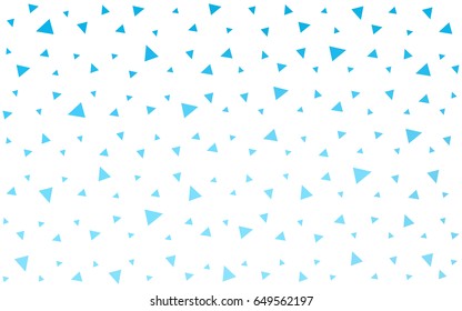 Light BLUE vector abstract colorful background, which consist of triangles. Pattern with colored triangles on white background.